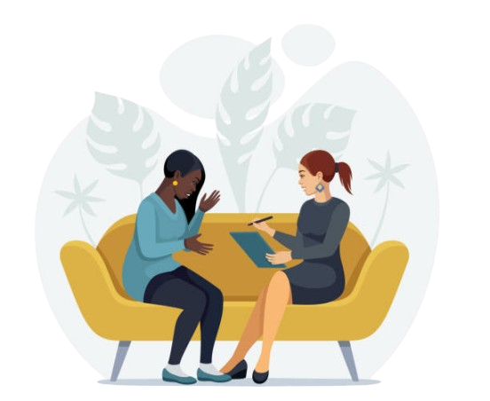 Illustration of a counselling session